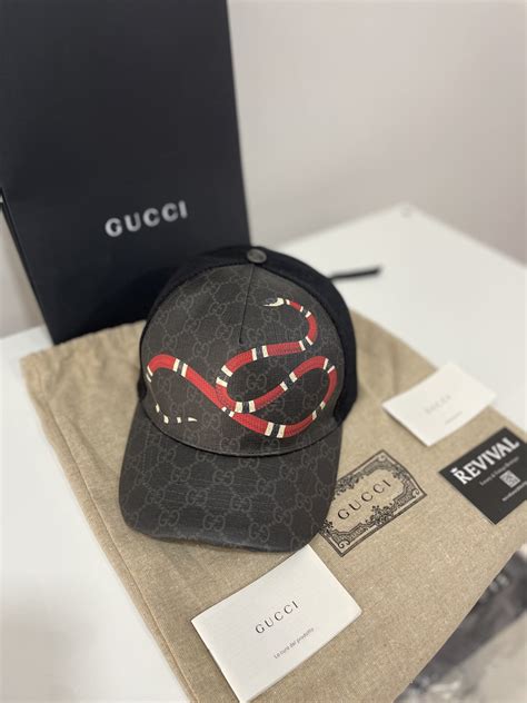 cappello gucci con serpente nero|farfetch cappelli Gucci.